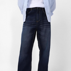 Baggy Fit Cotton Jeans | Mid Rise | Loose & Relaxed | Oversized Jeans Pant